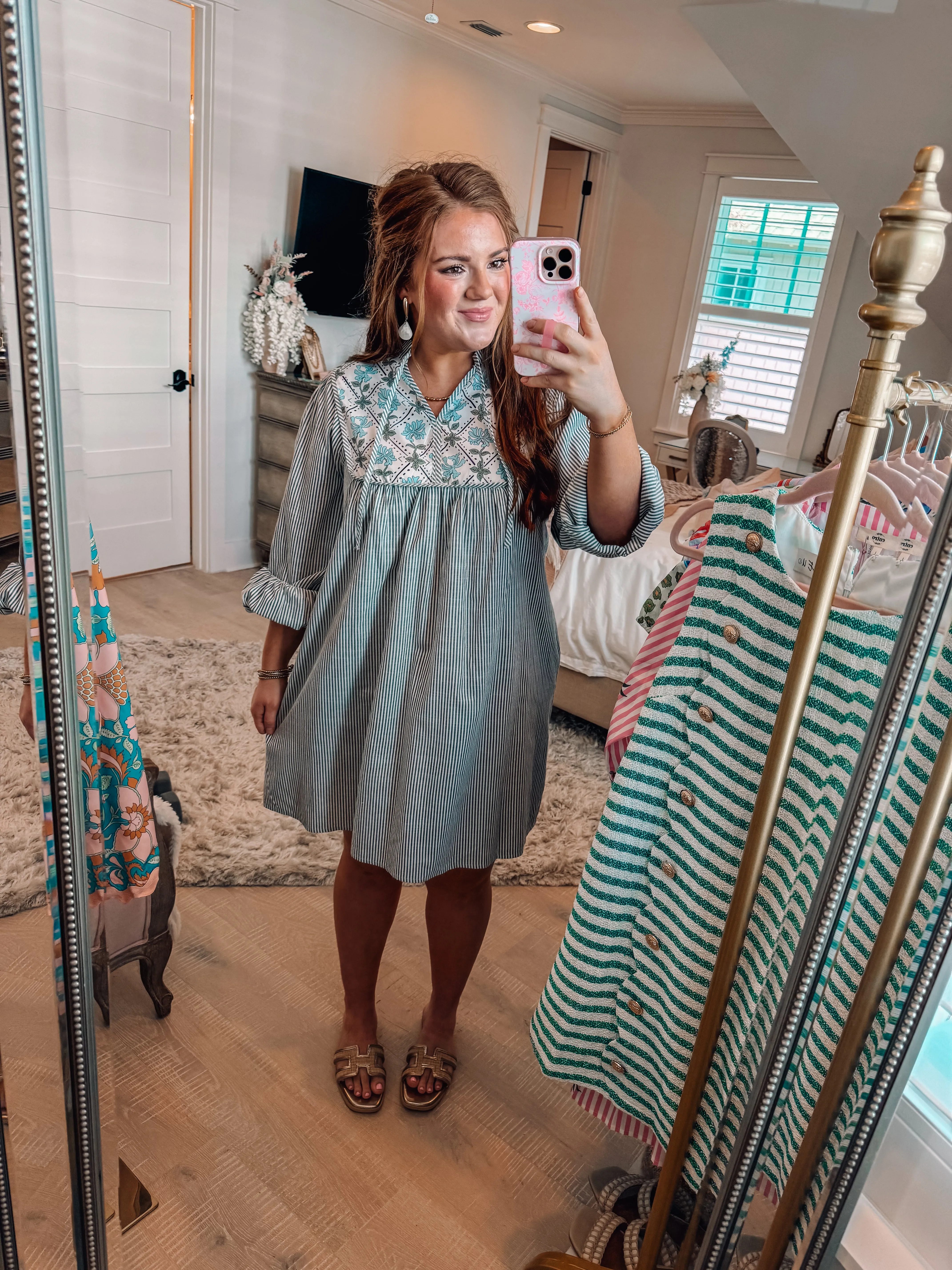 Black Stripe Shift Dress