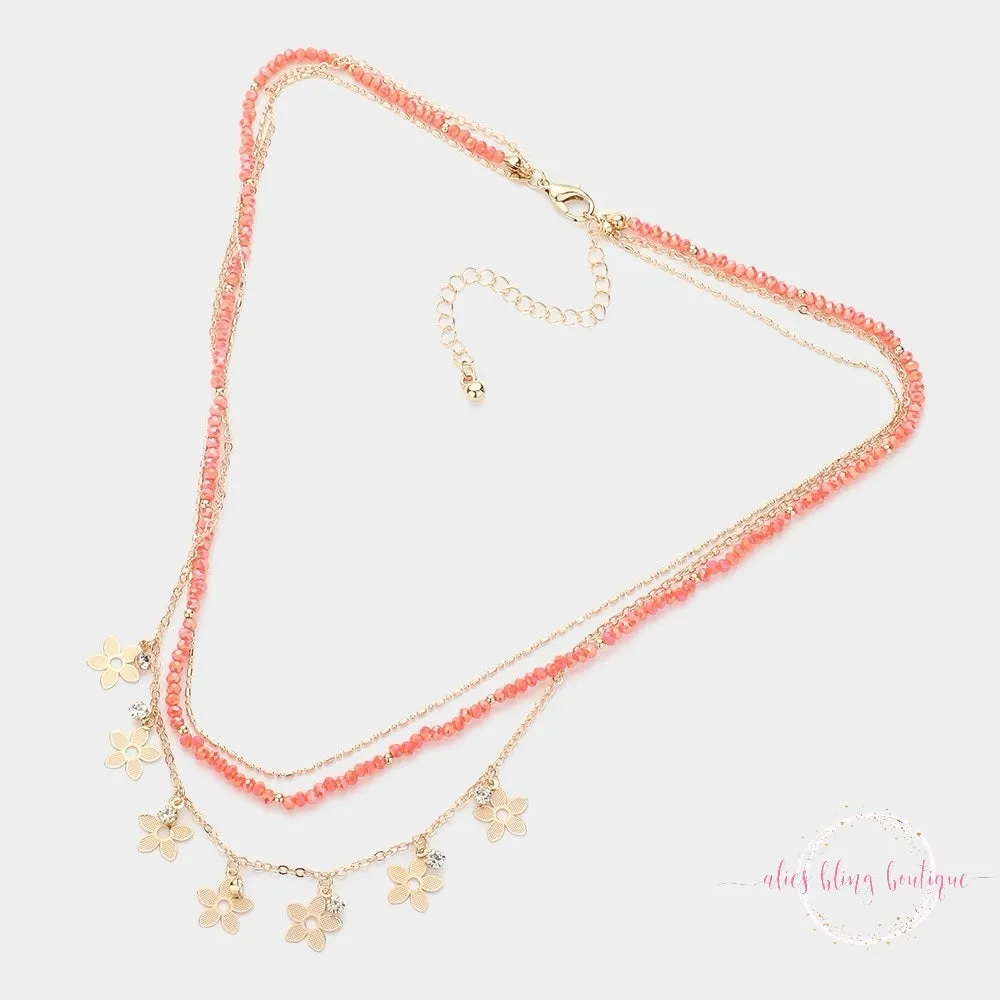 Bloom & Shine  - Coral Necklace