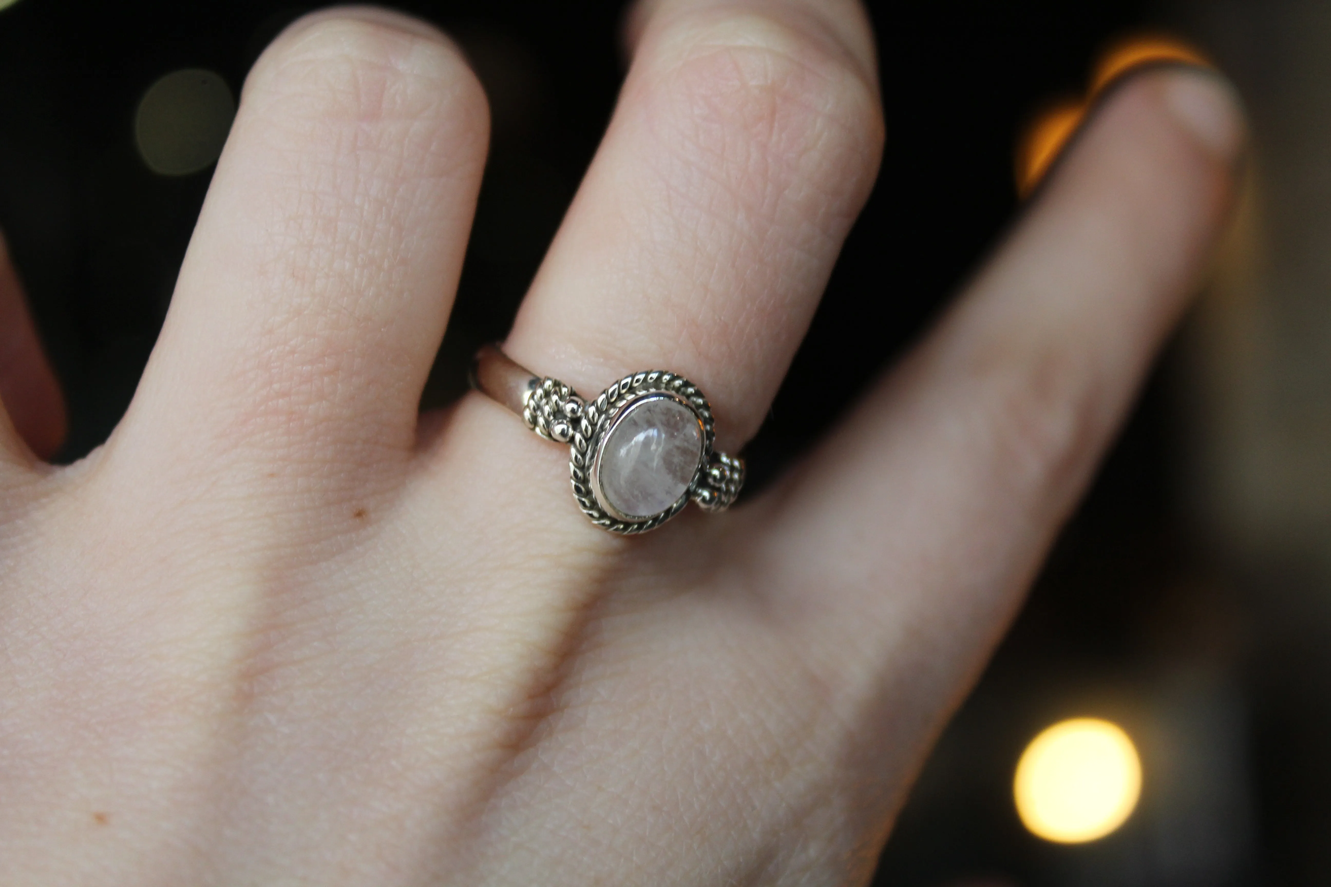 Boho Moonstone Ring