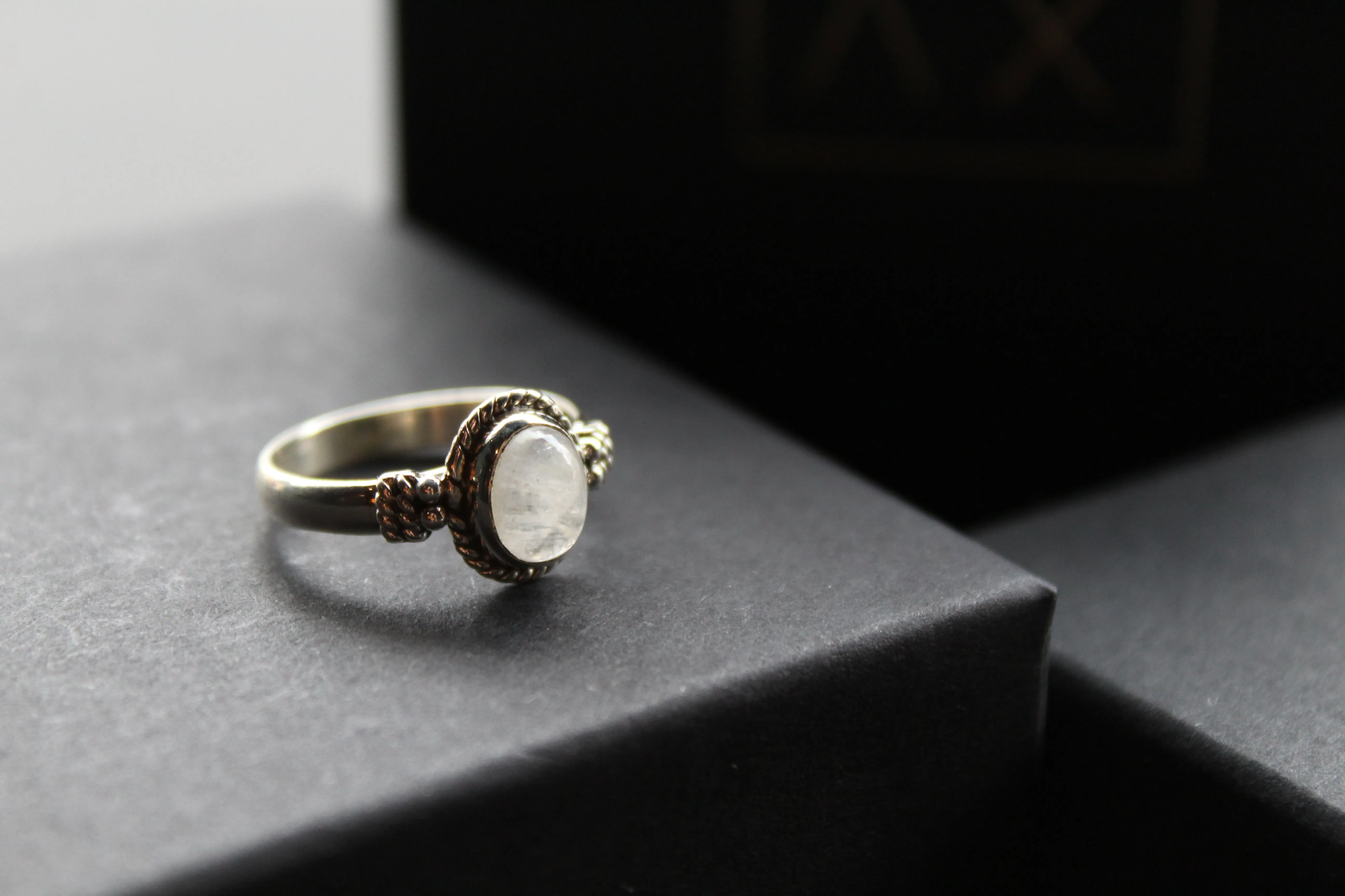 Boho Moonstone Ring