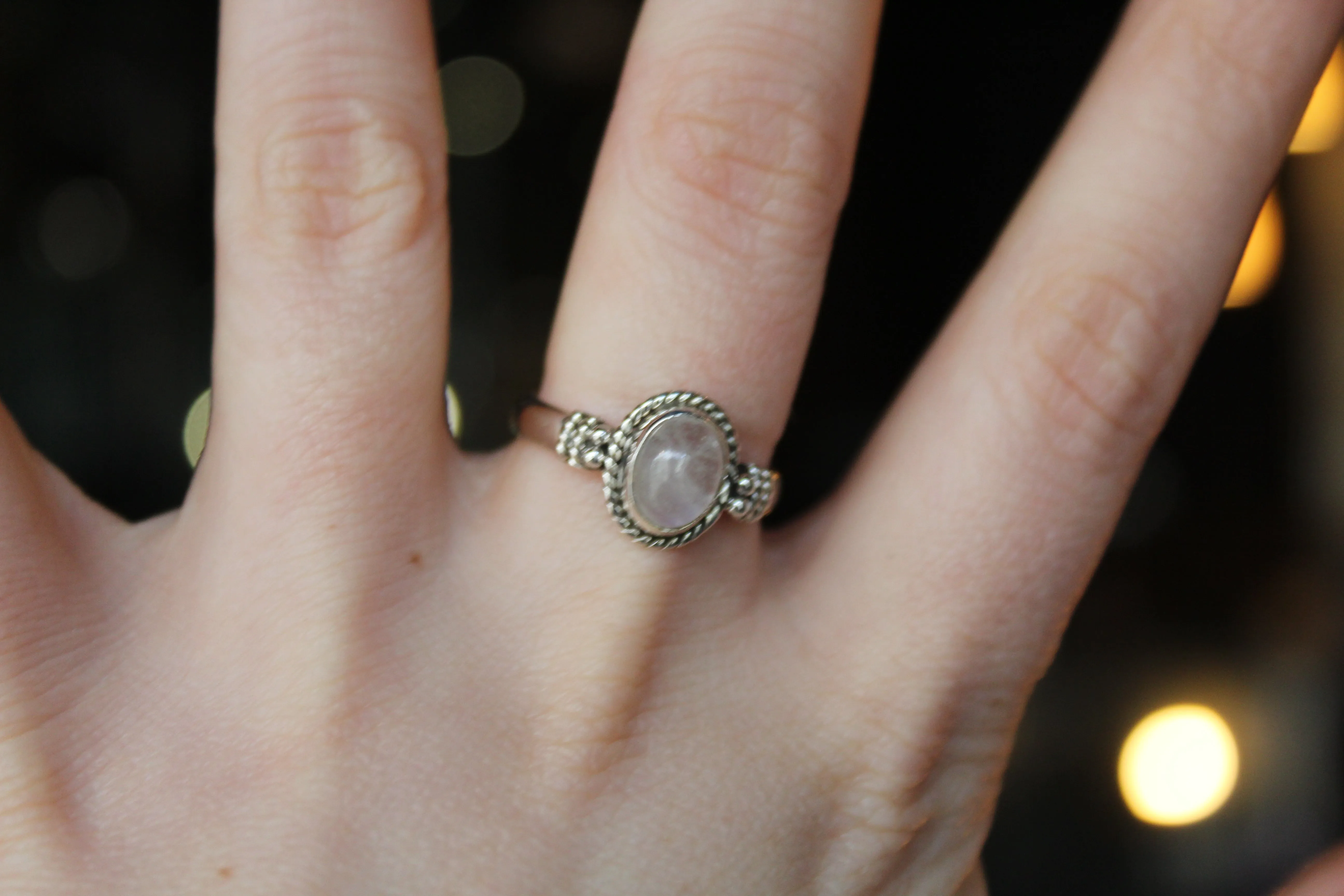 Boho Moonstone Ring