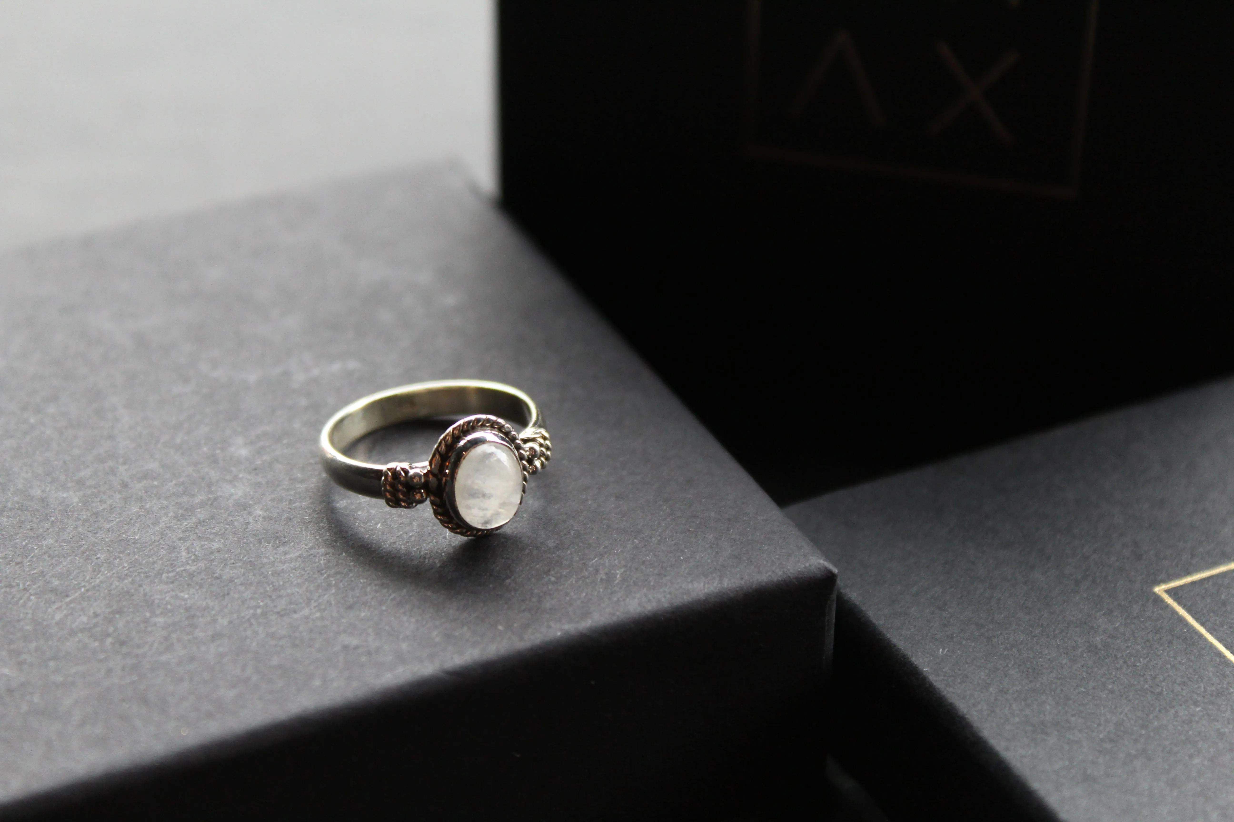Boho Moonstone Ring