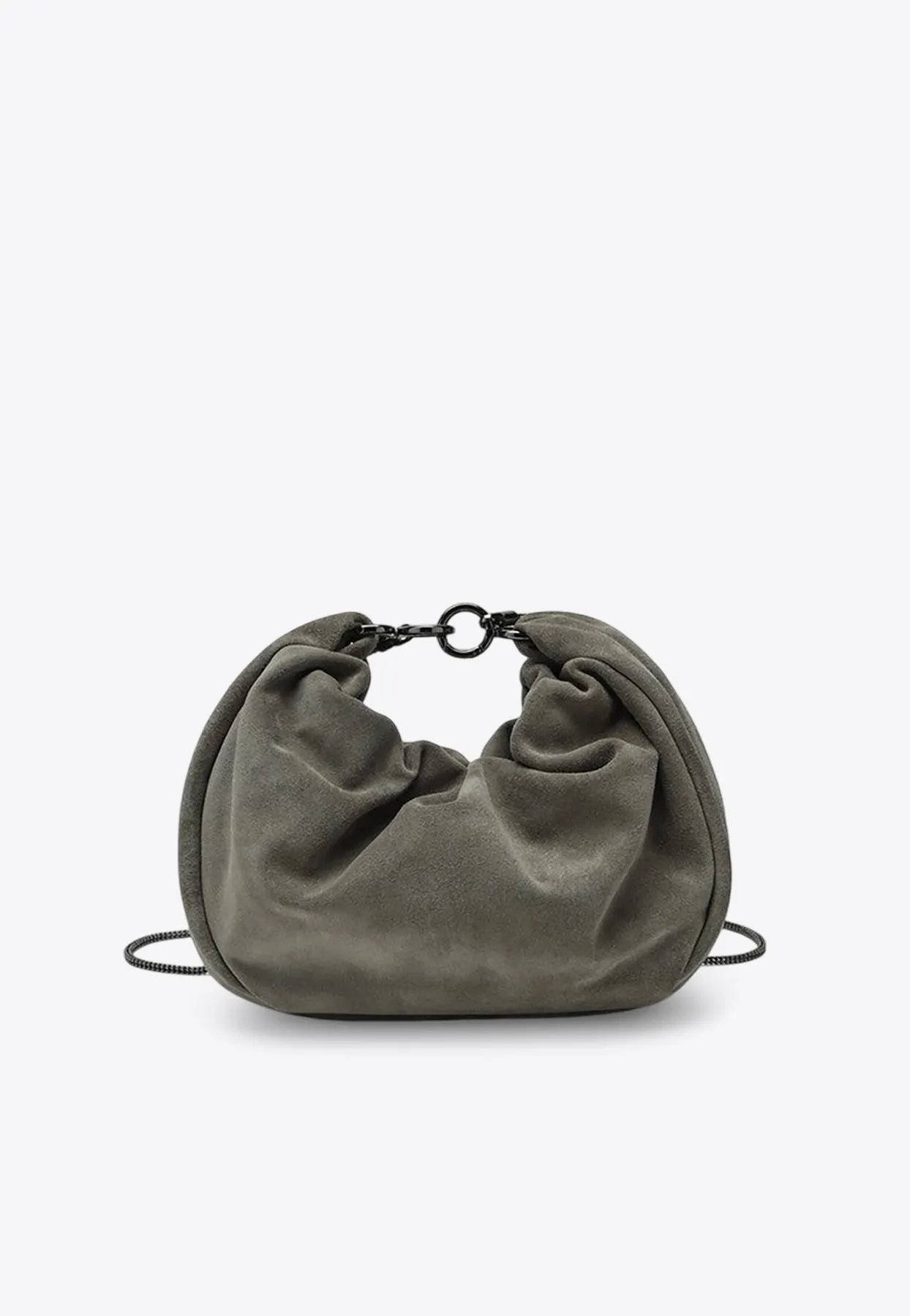 Brioche Suede Hobo Shoulder Bag