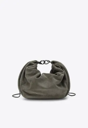 Brioche Suede Hobo Shoulder Bag