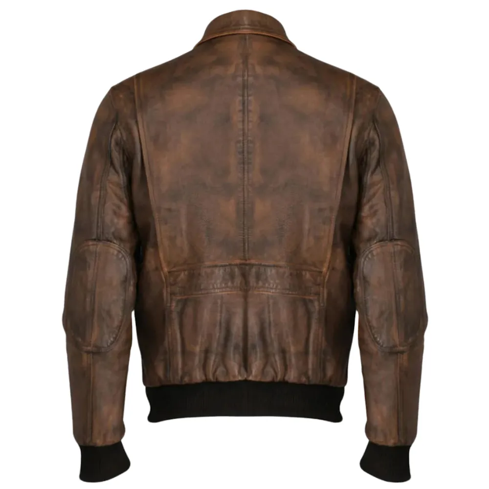 Brown Vintage Vandal Bomber Jacket