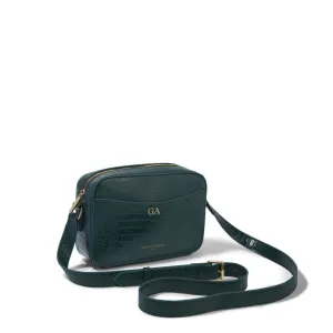 Cara Faux Croc Crossbody- Forest Green