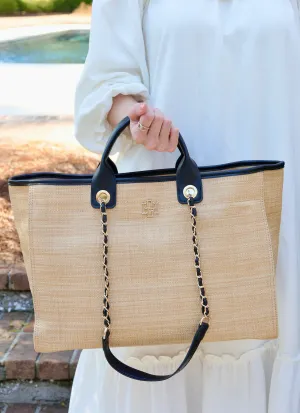 Caroline Hill Melissa Tote Bag - Natural Black
