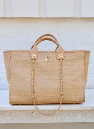 Caroline Hill Melissa Tote Bag - Natural Tan