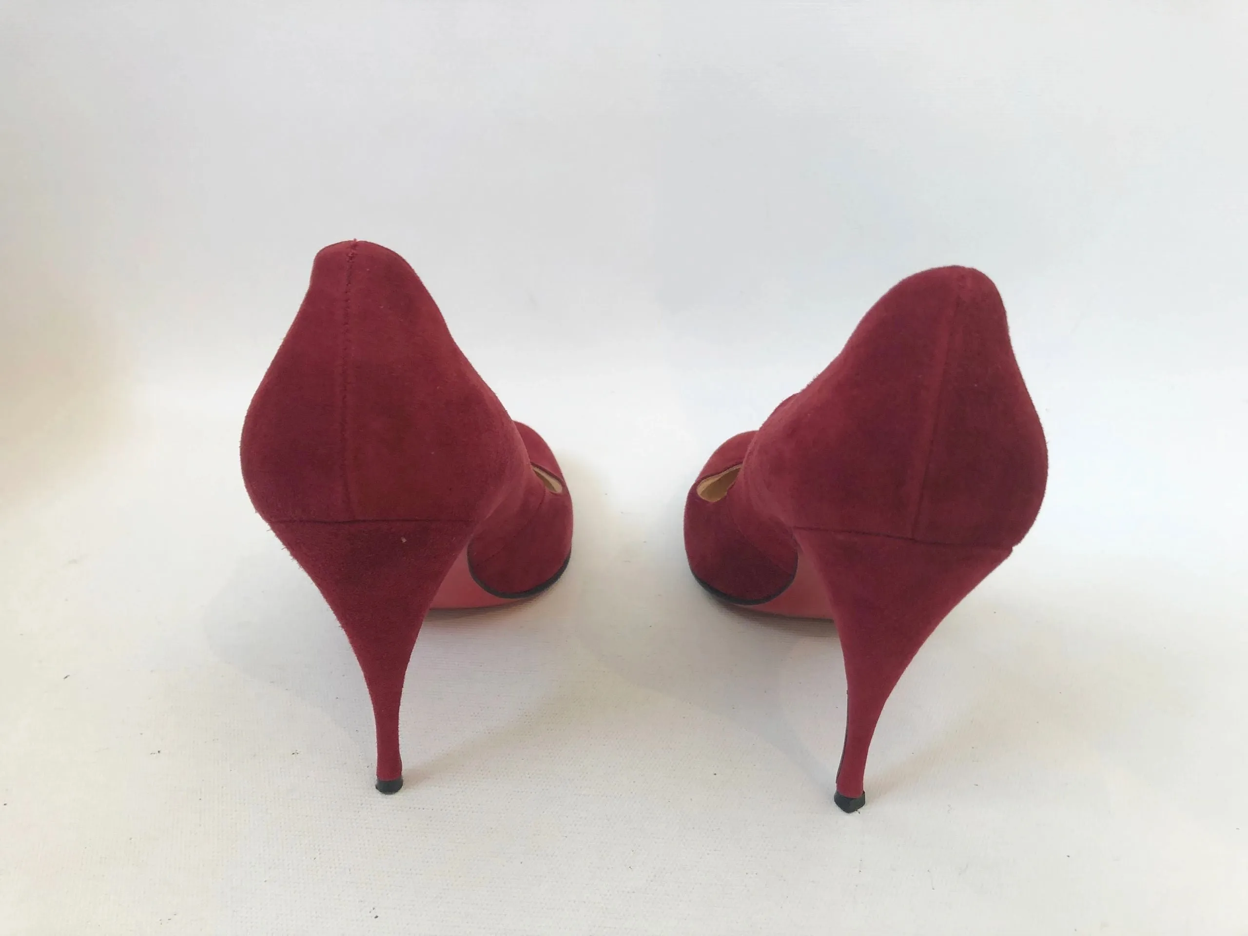 Christian Louboutin Suede Mary Jane Pump Size 39.5 It (9.5 Us)