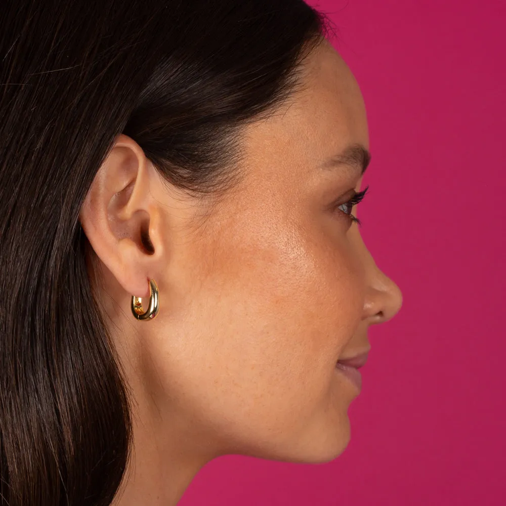 Chunky Solid Hoop Earring