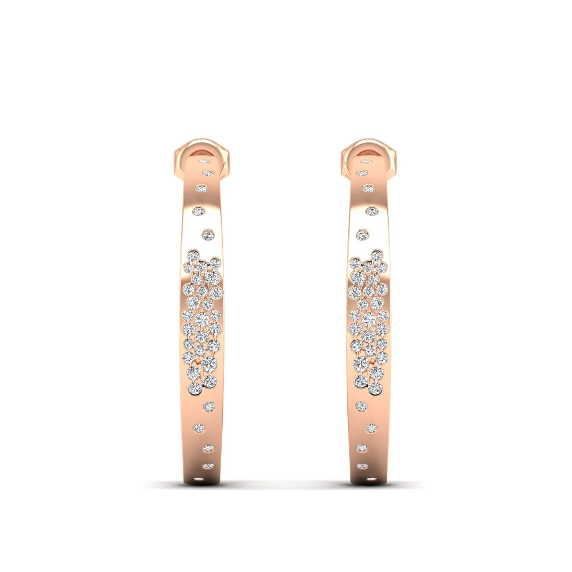 Confetti Half Diamond Stud Earrings