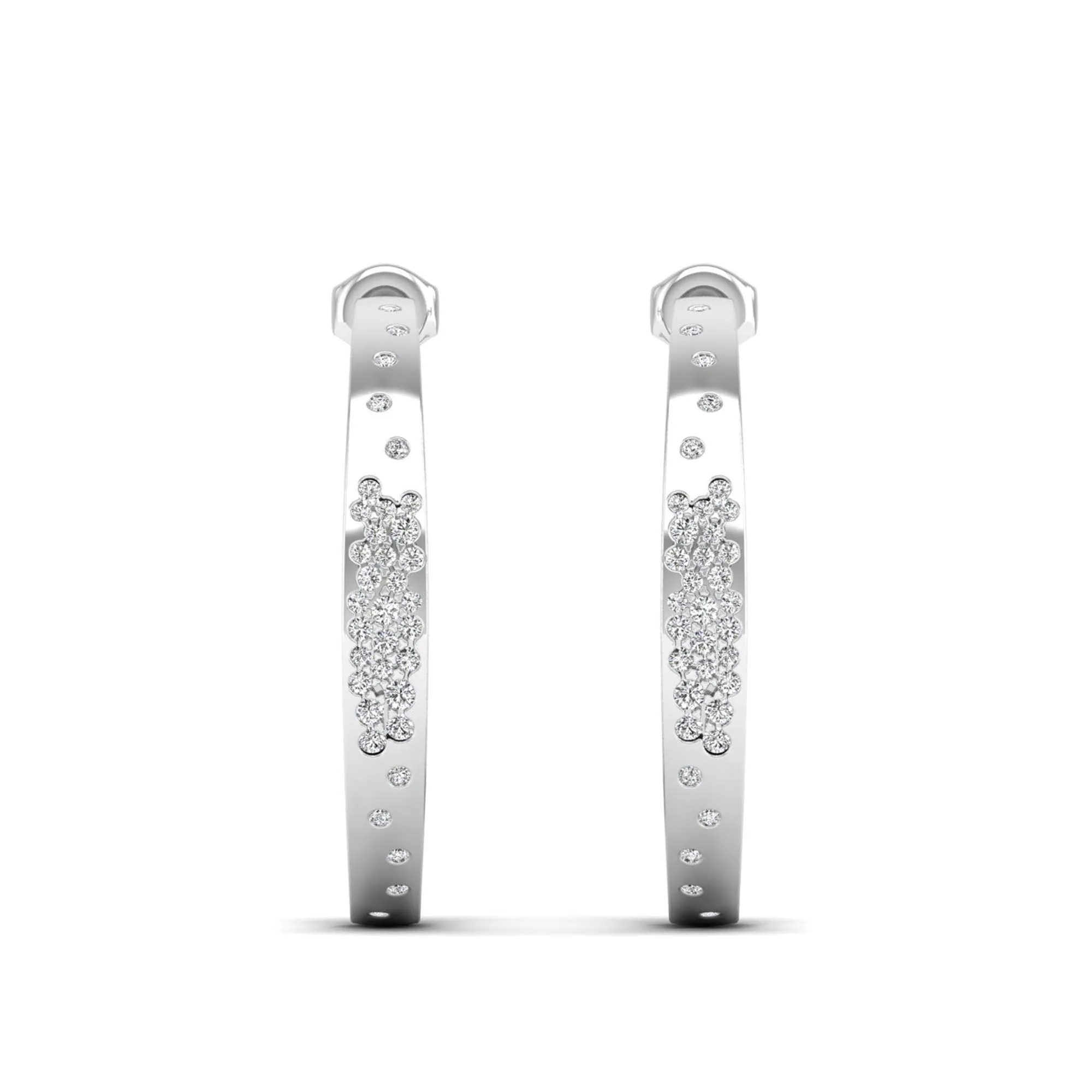Confetti Half Diamond Stud Earrings