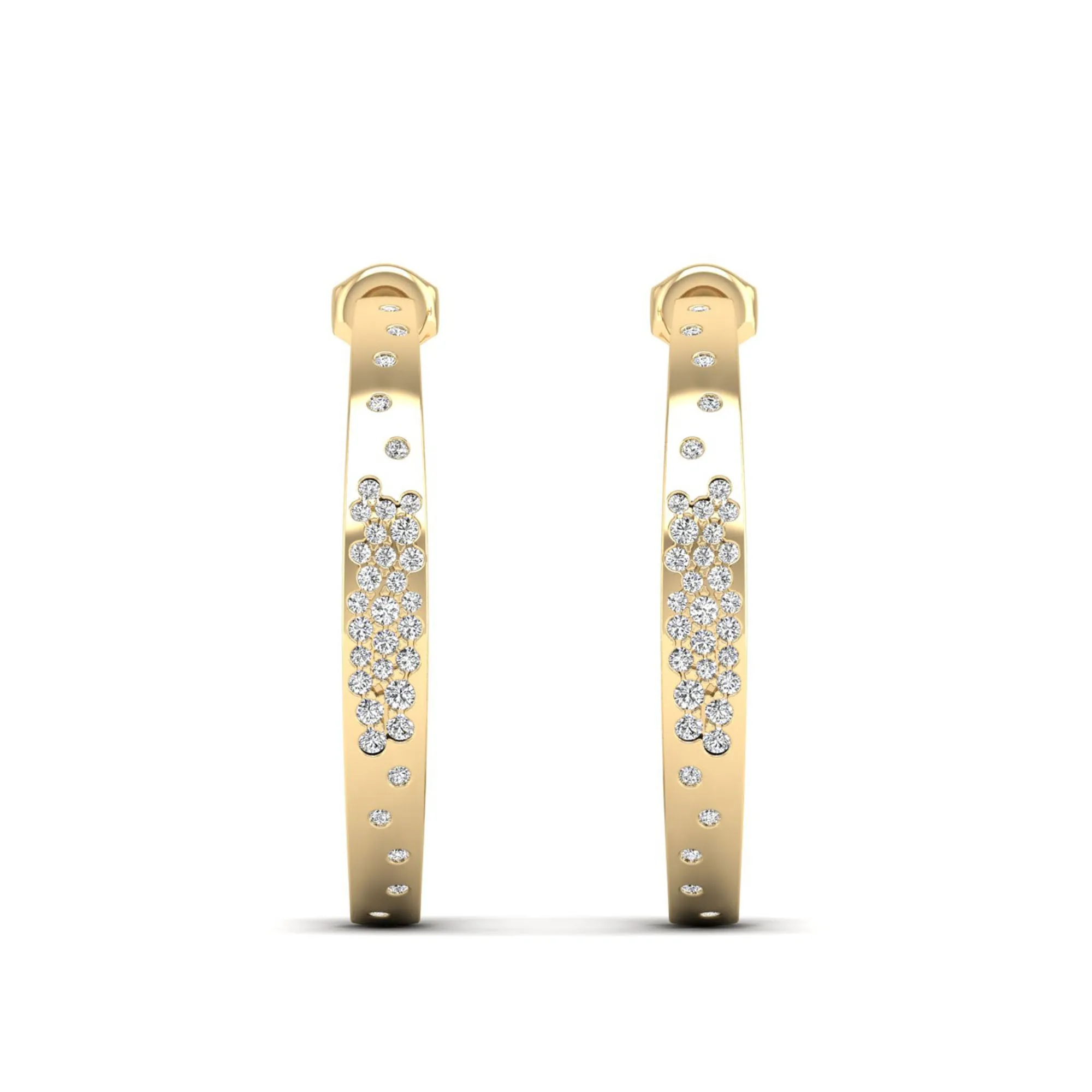 Confetti Half Diamond Stud Earrings