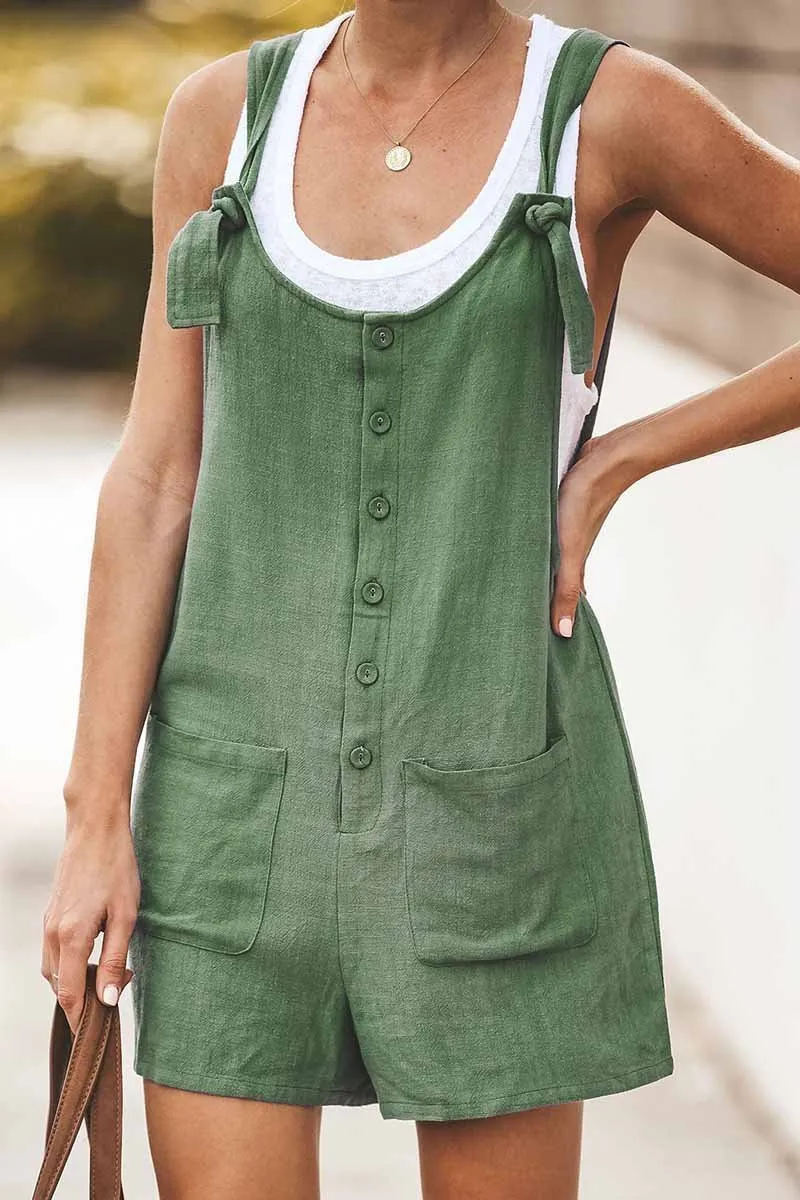 Cotton Pocket Jumpsuit(3 Colors)