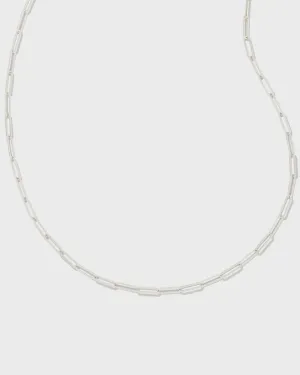 Courtney Paperclip Necklace Silver
