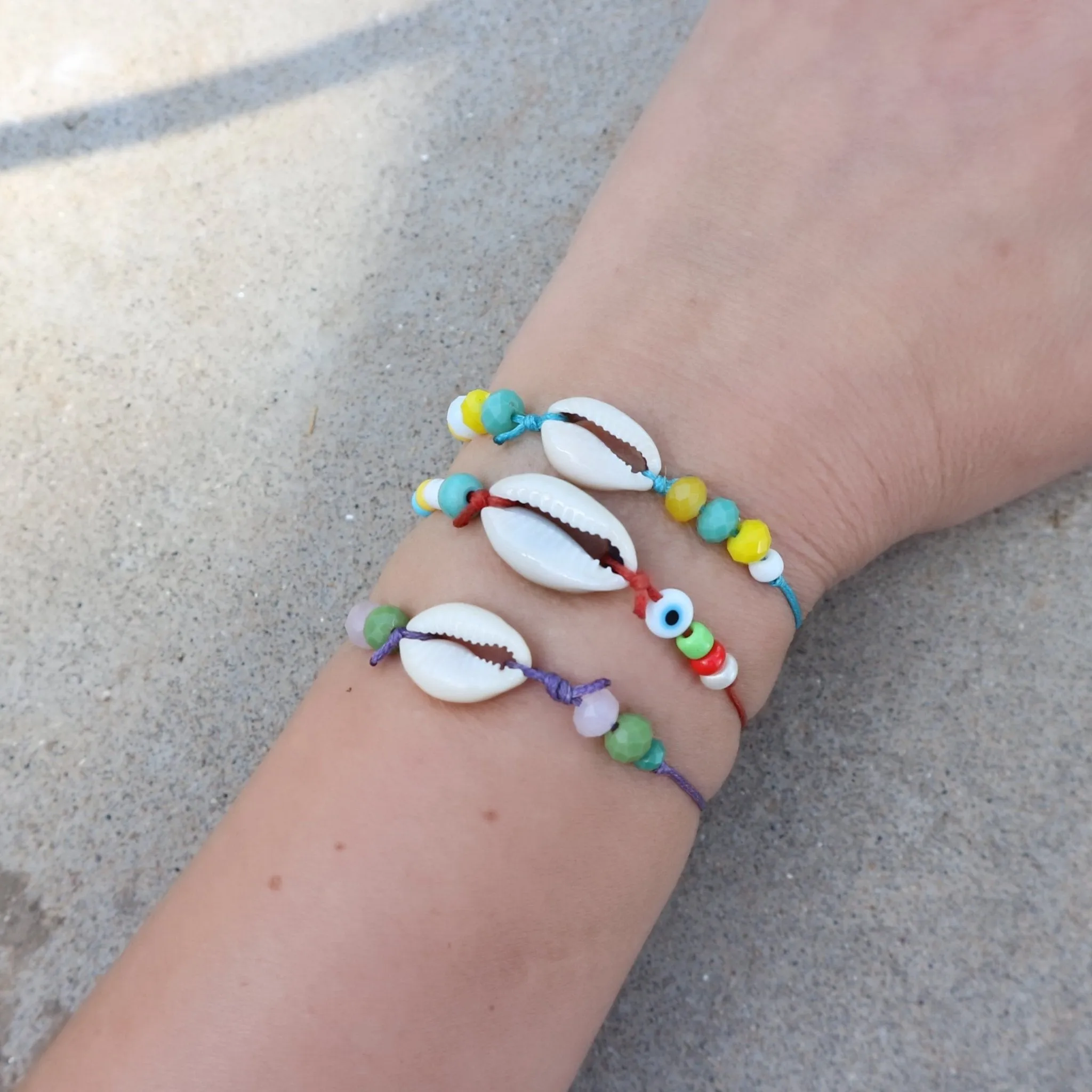 Cowrie Shell Bracelets-Set of 3