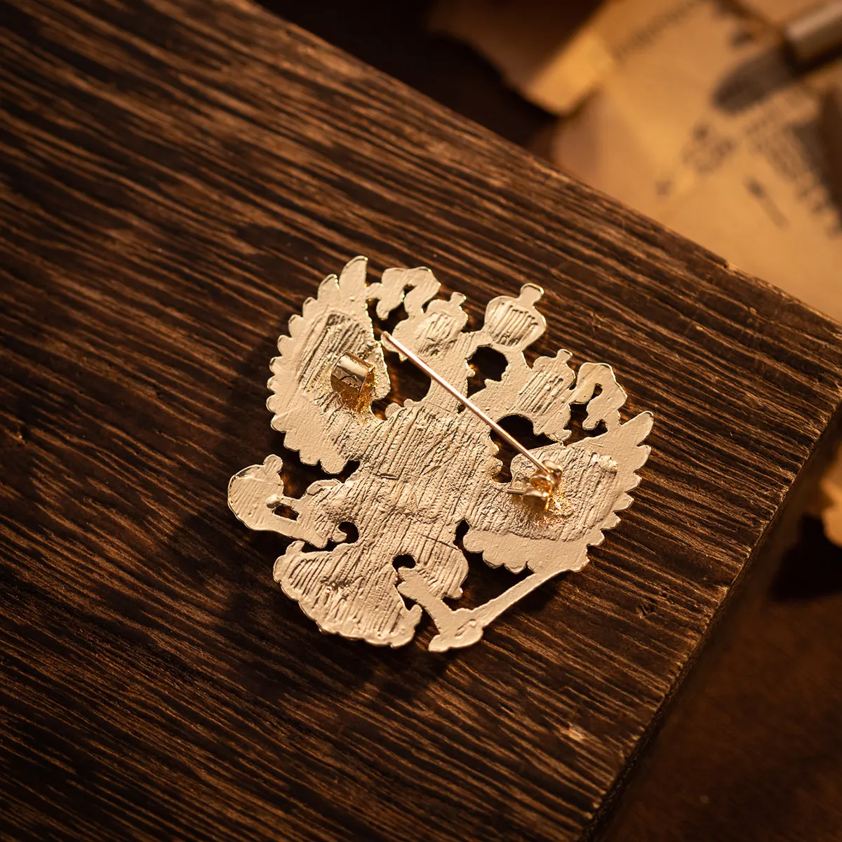 Creative Double-Headed Eagle Knight Brooch Pin 4 Pack