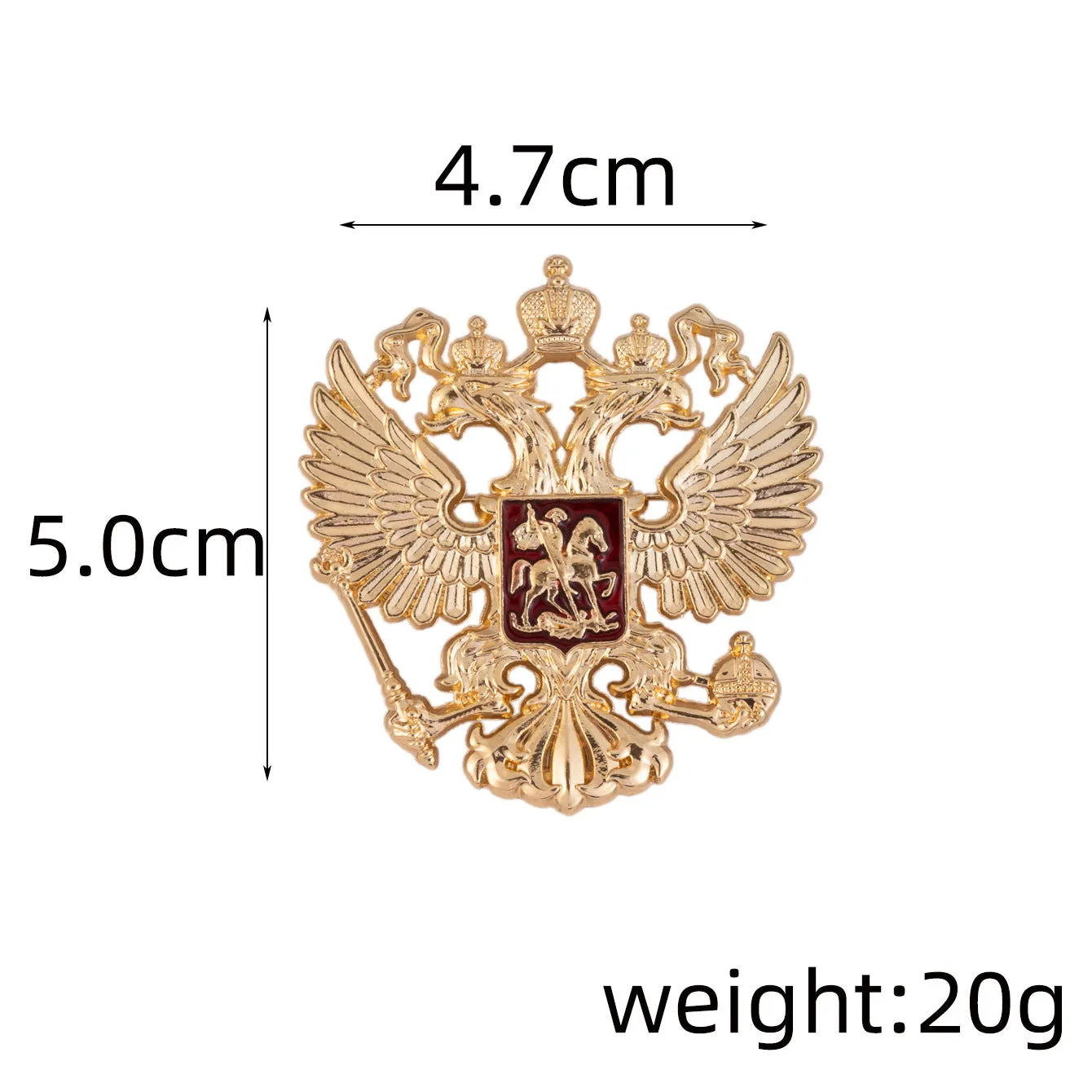 Creative Double-Headed Eagle Knight Brooch Pin 4 Pack