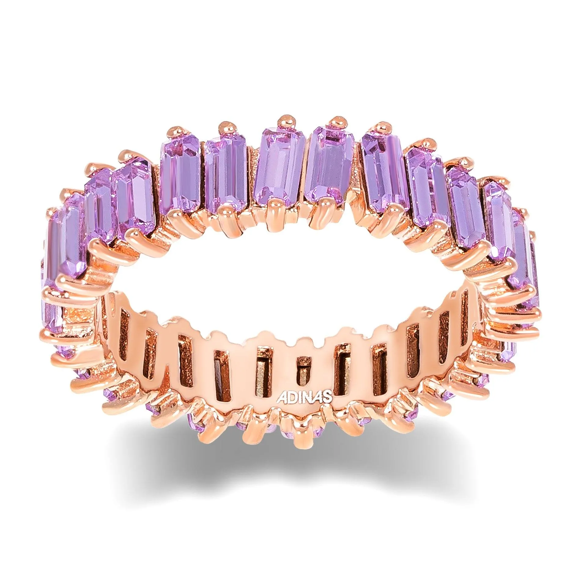 Crystal Colored Baguette Eternity Band