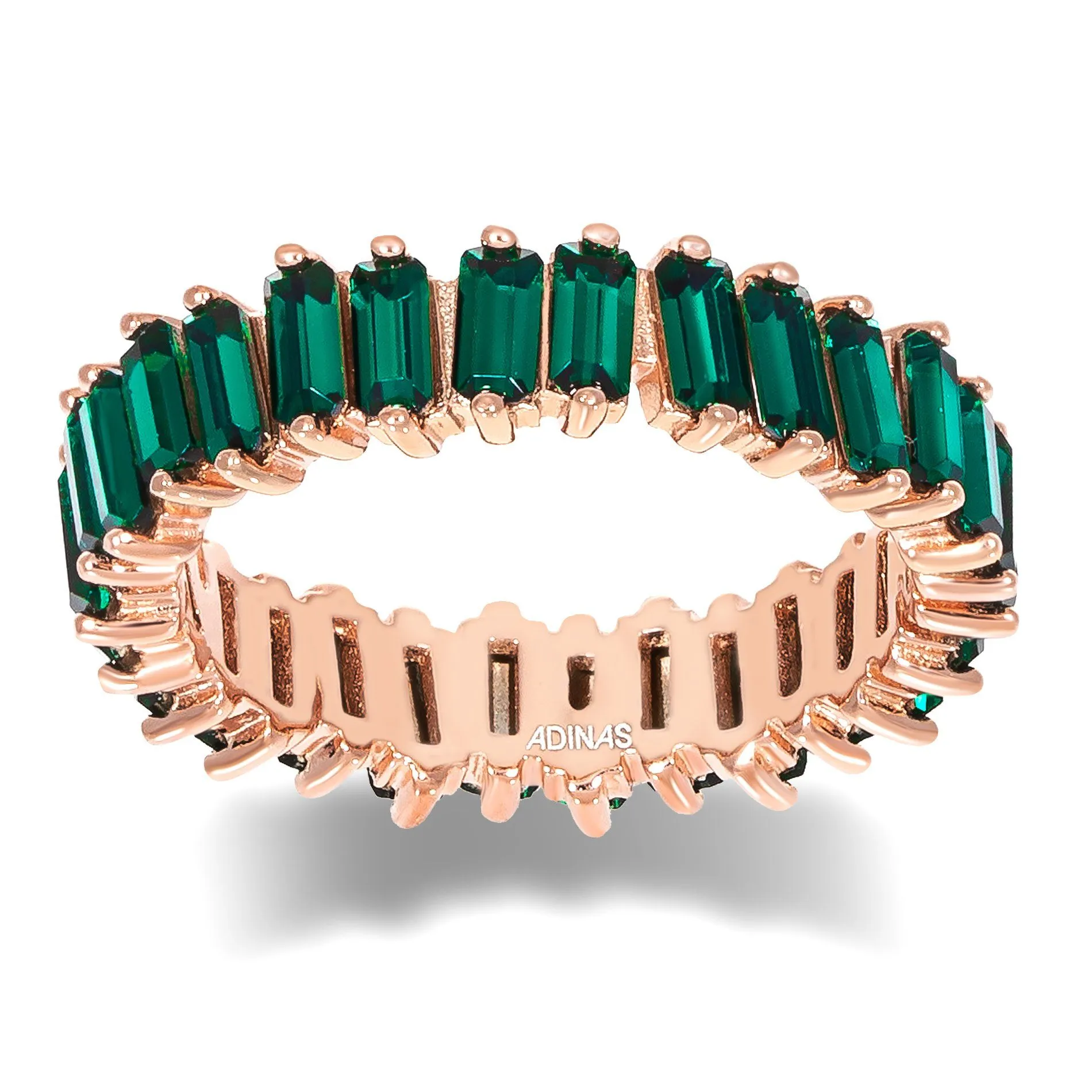 Crystal Colored Baguette Eternity Band