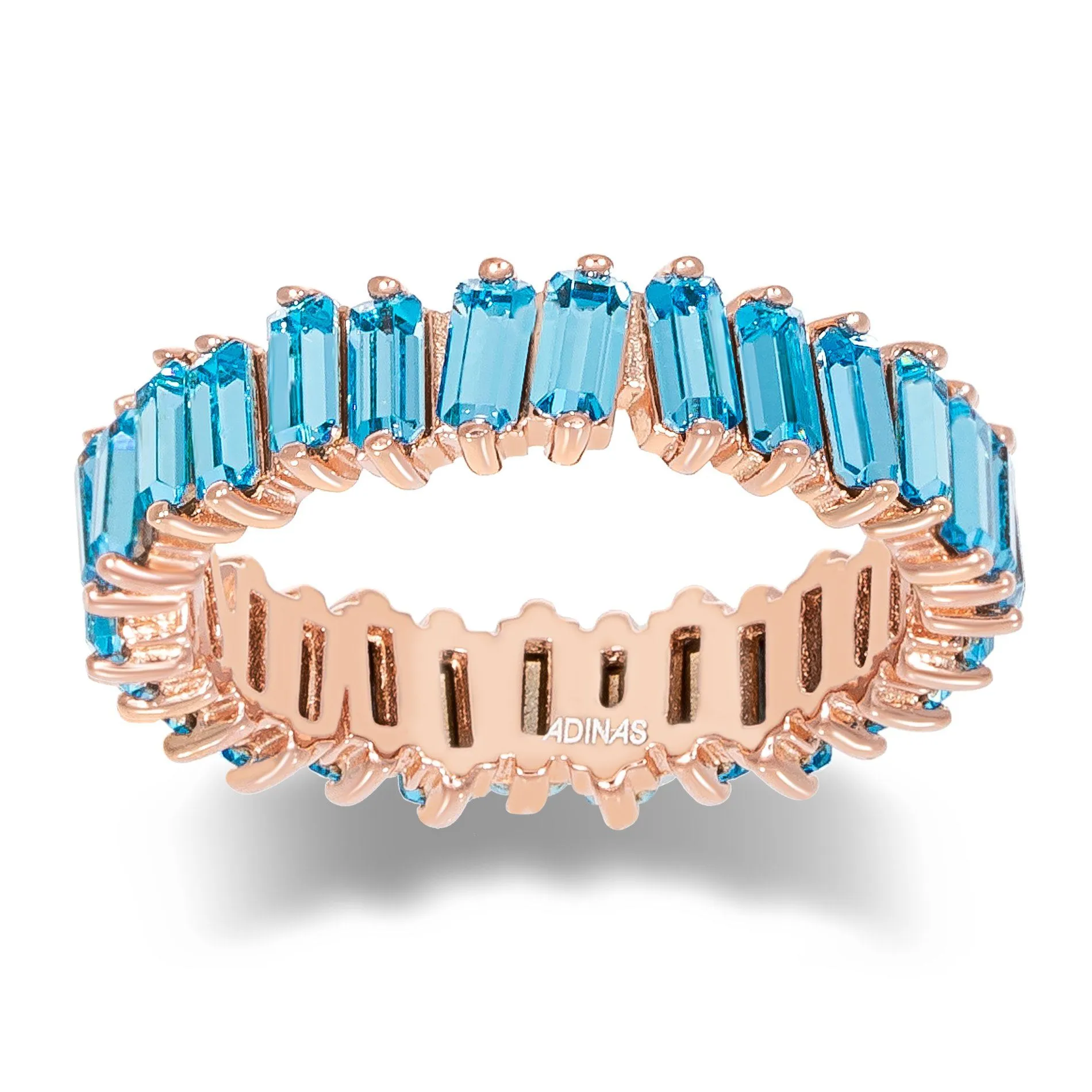 Crystal Colored Baguette Eternity Band