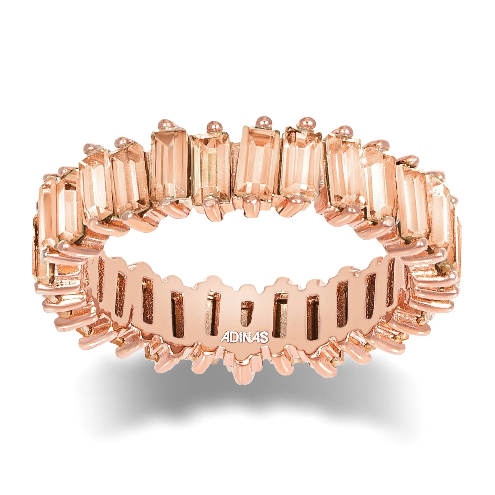 Crystal Colored Baguette Eternity Band
