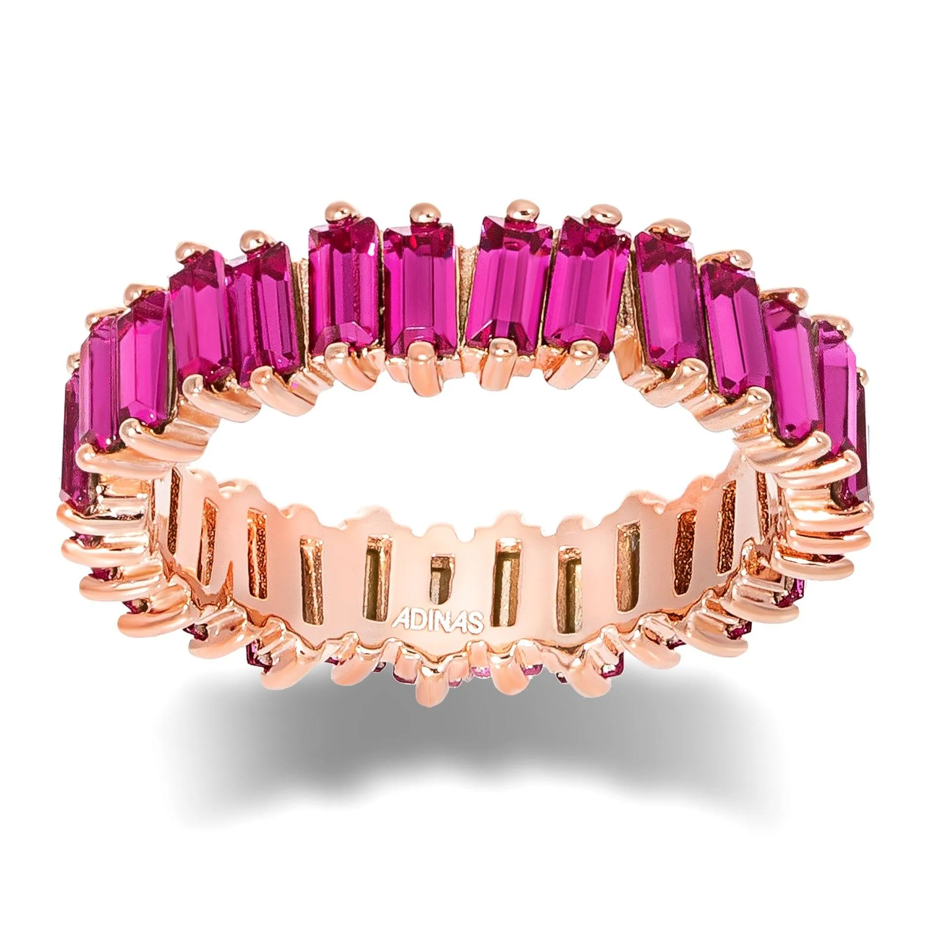 Crystal Colored Baguette Eternity Band