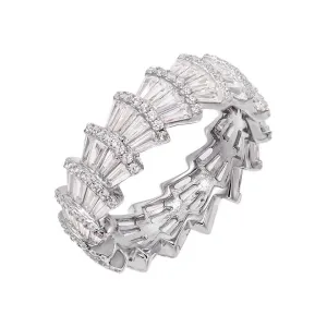 CZ Fan Eternity Band