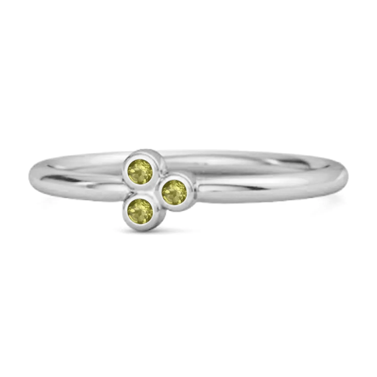 Dainty 0.20 Cts Peridot 925 Sterling Silver Tiny Ring Gift For Her