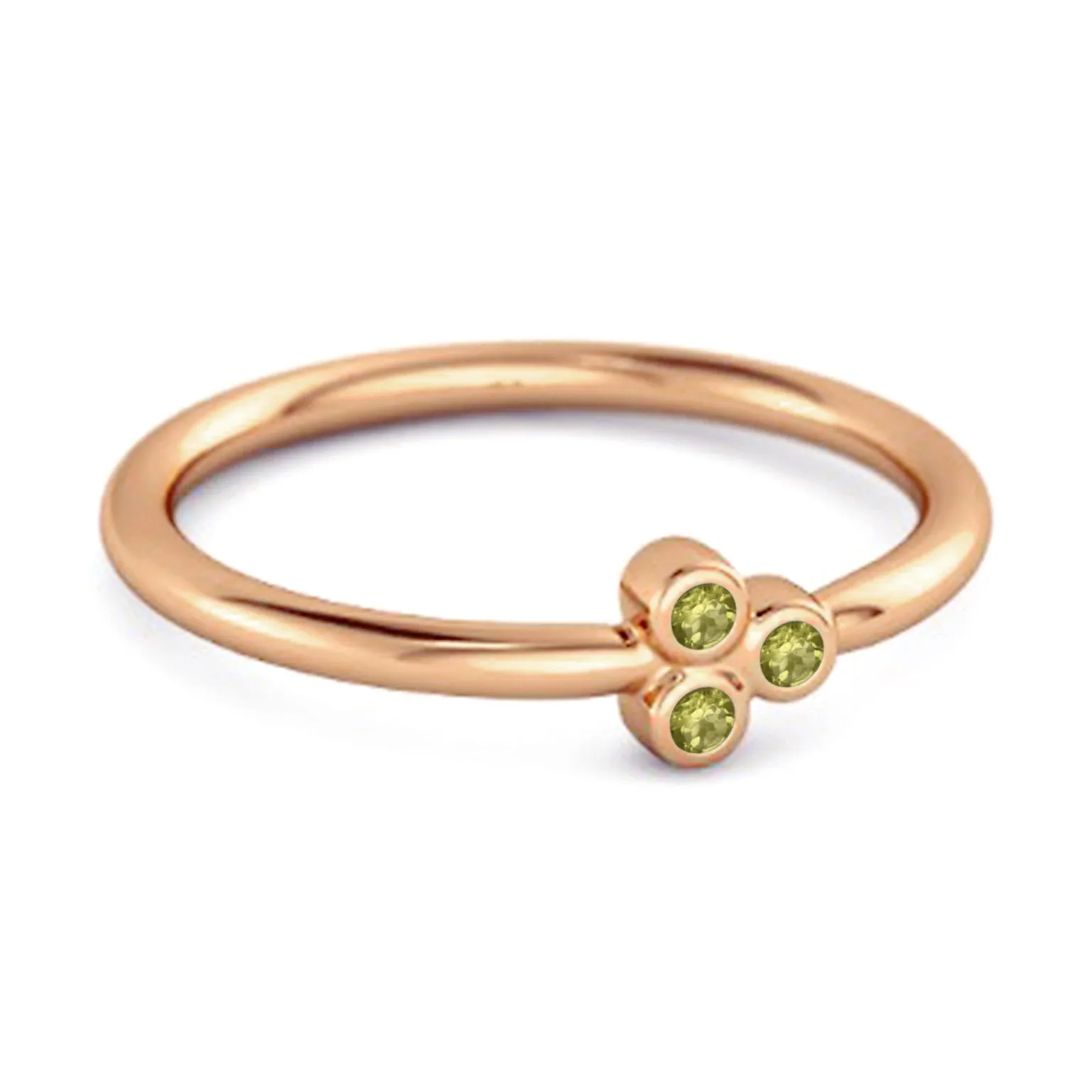 Dainty 0.20 Cts Peridot 925 Sterling Silver Tiny Ring Gift For Her