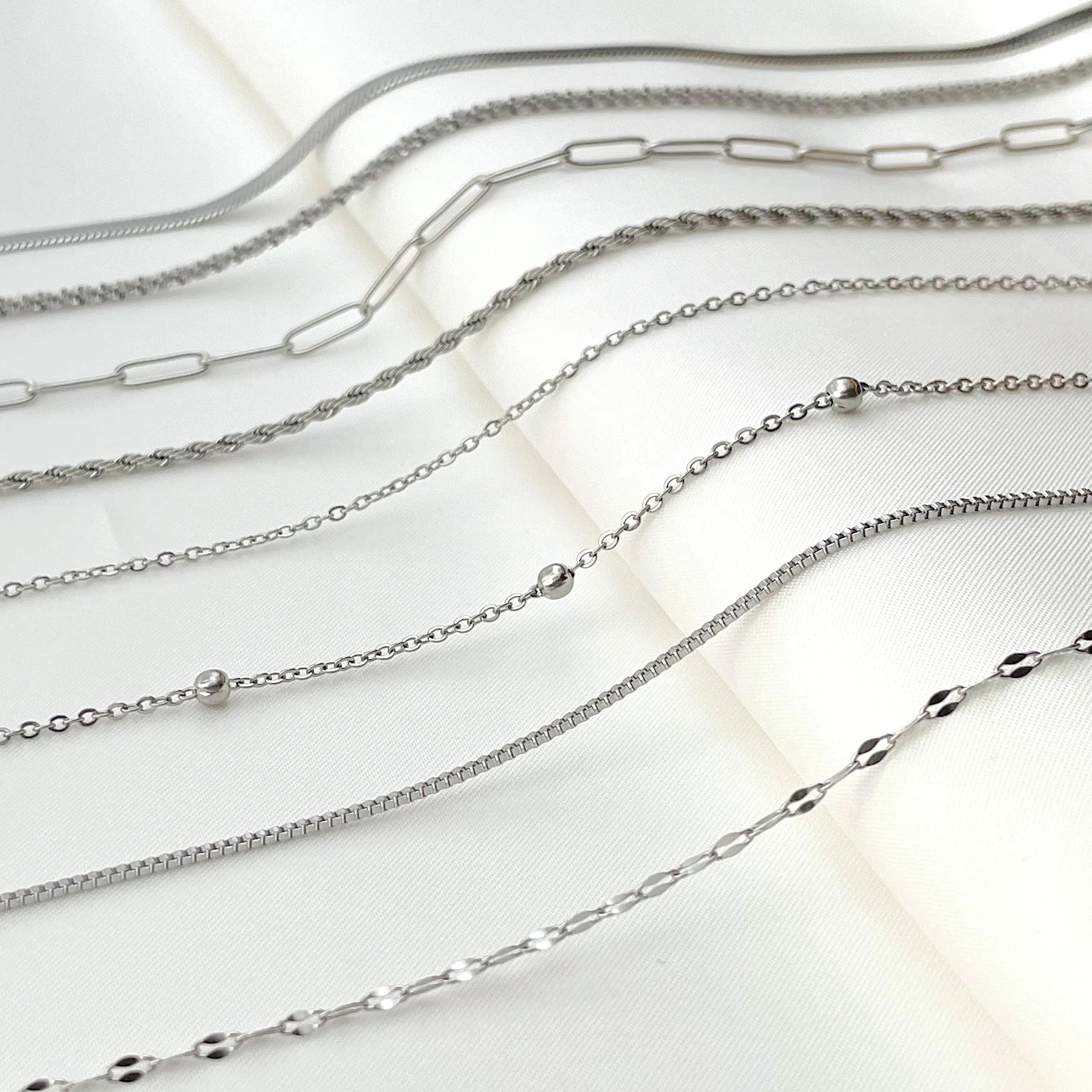 Dainty Silver Necklaces - Stainless Steel Chain Necklaces