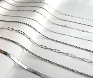 Dainty Silver Necklaces - Stainless Steel Chain Necklaces