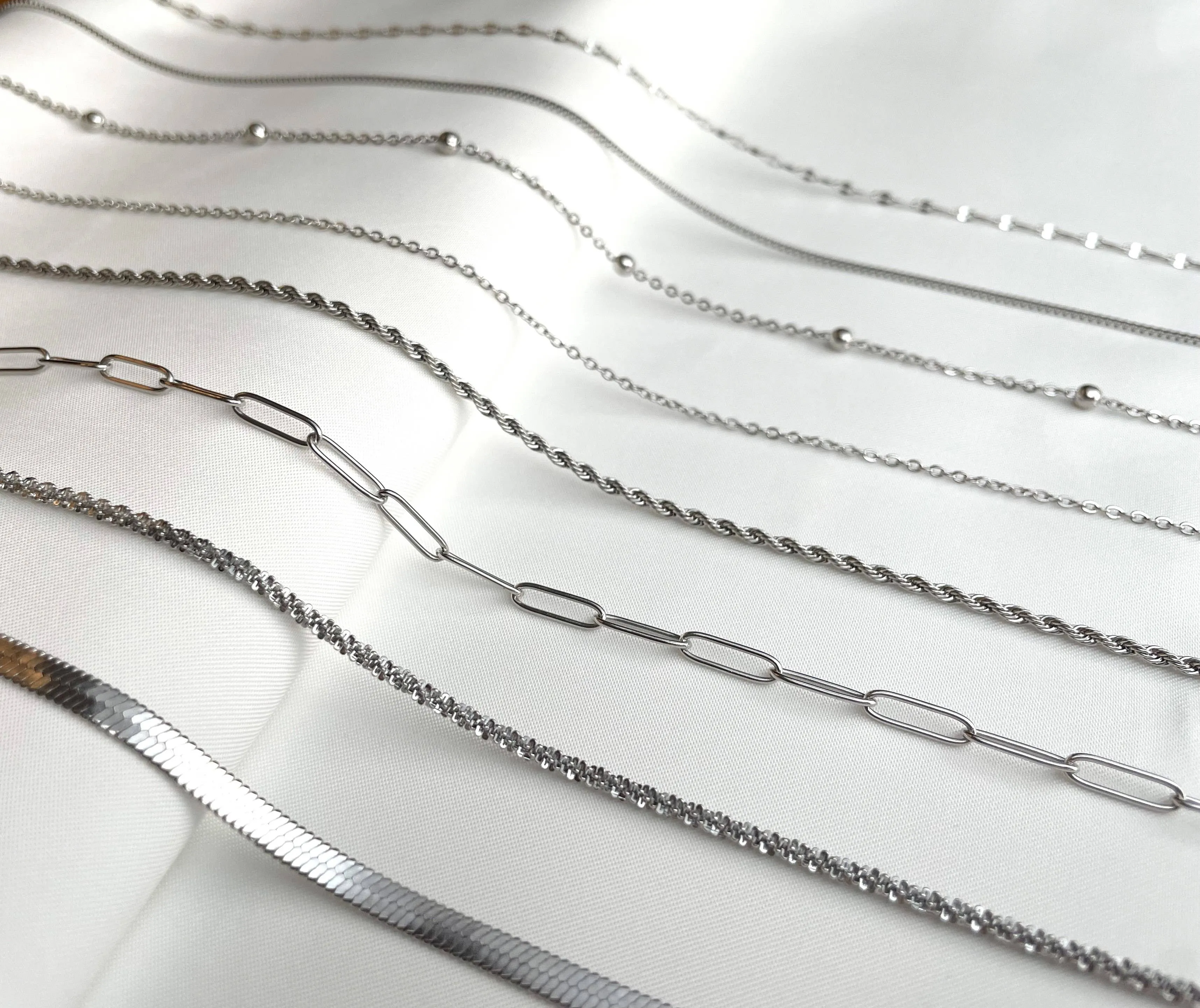 Dainty Silver Necklaces - Stainless Steel Chain Necklaces