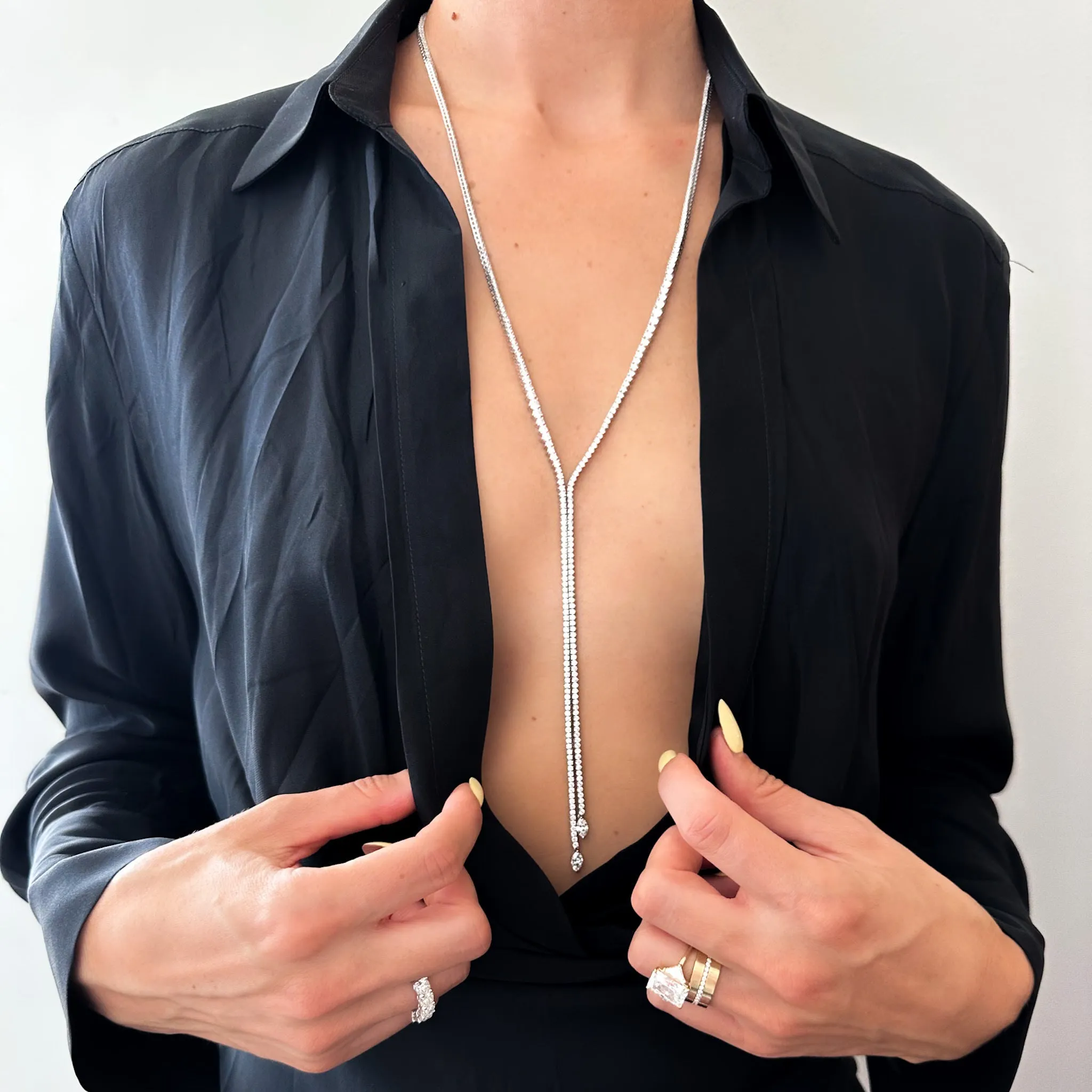 Diamond Bolo Lariat Necklace (14.50 carat)