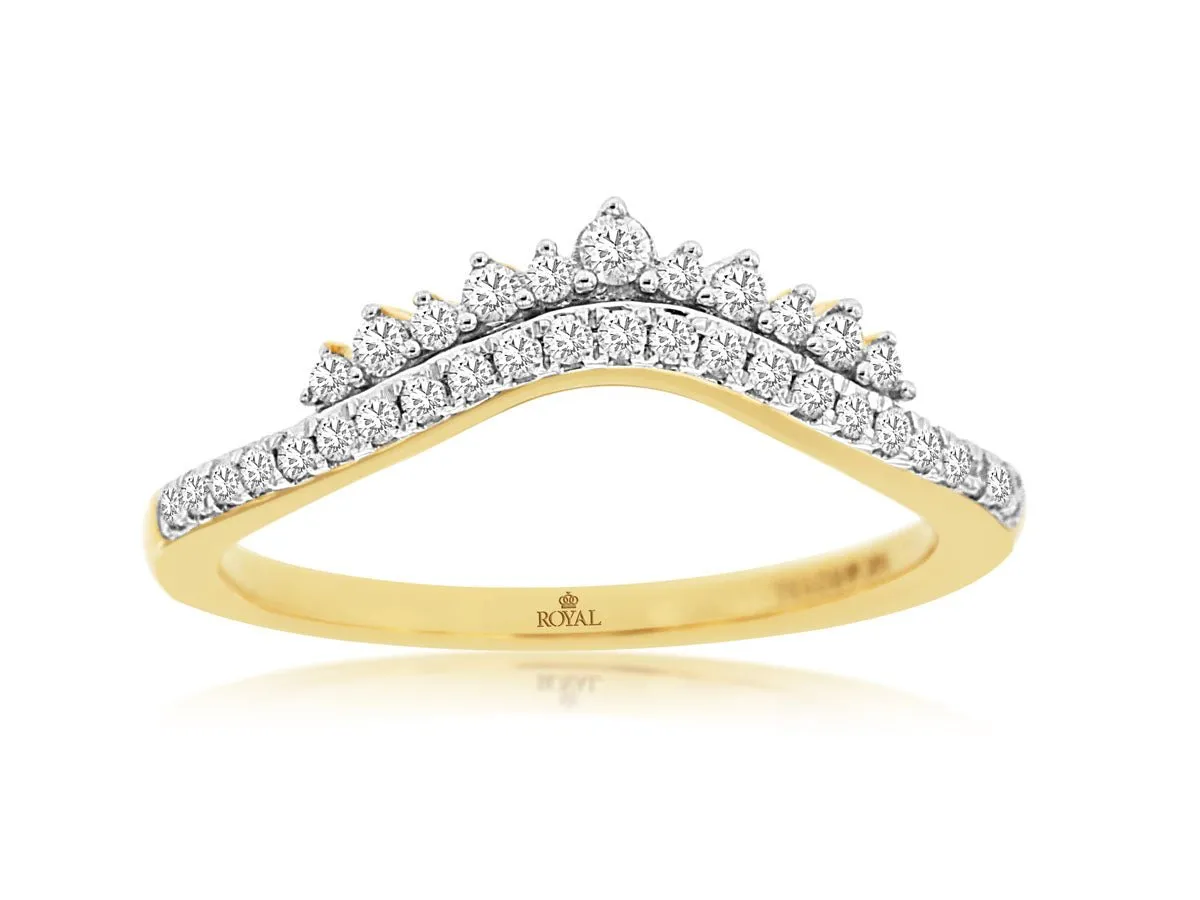 Diamond Contour Tracer Style Ring