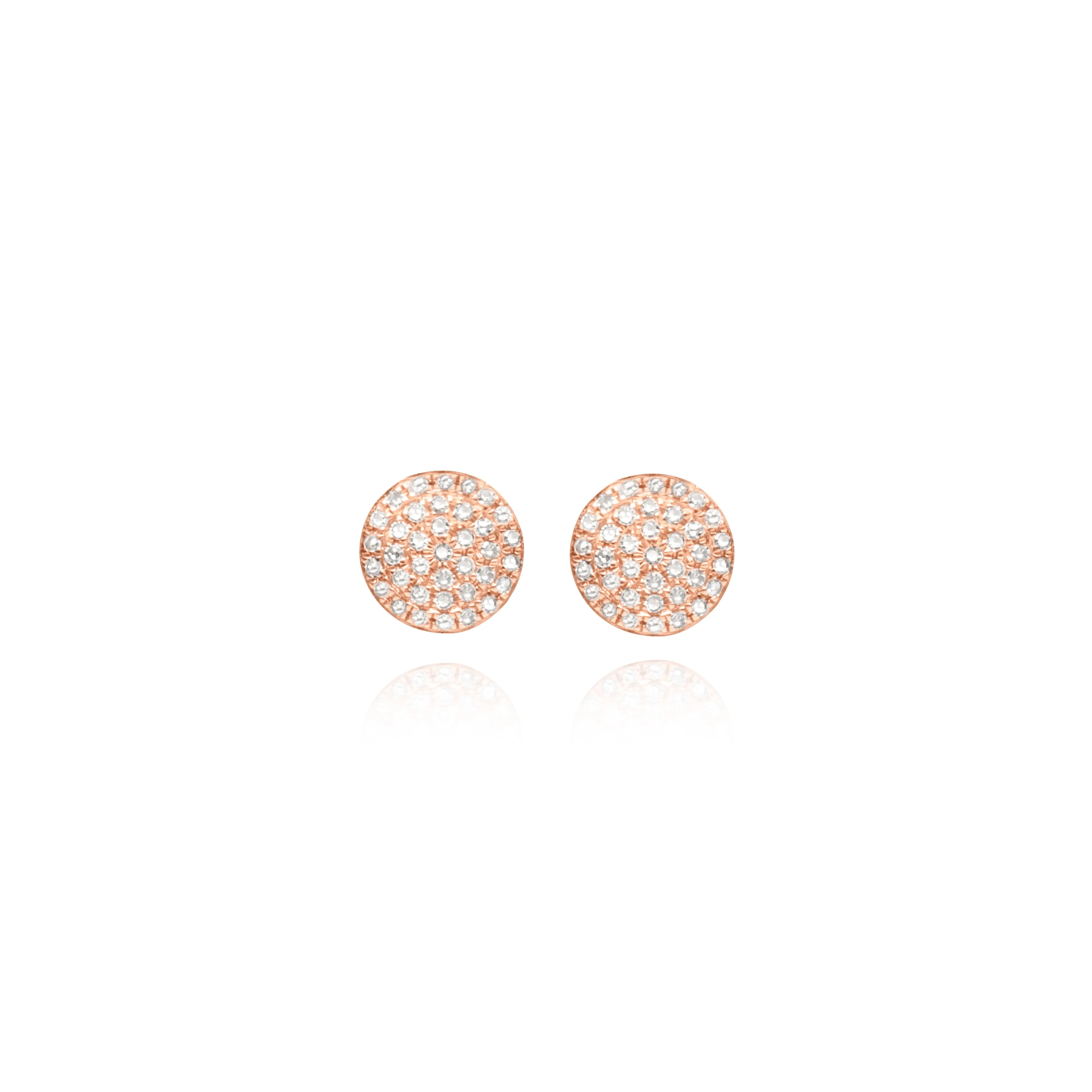 Diamond Round Earrings
