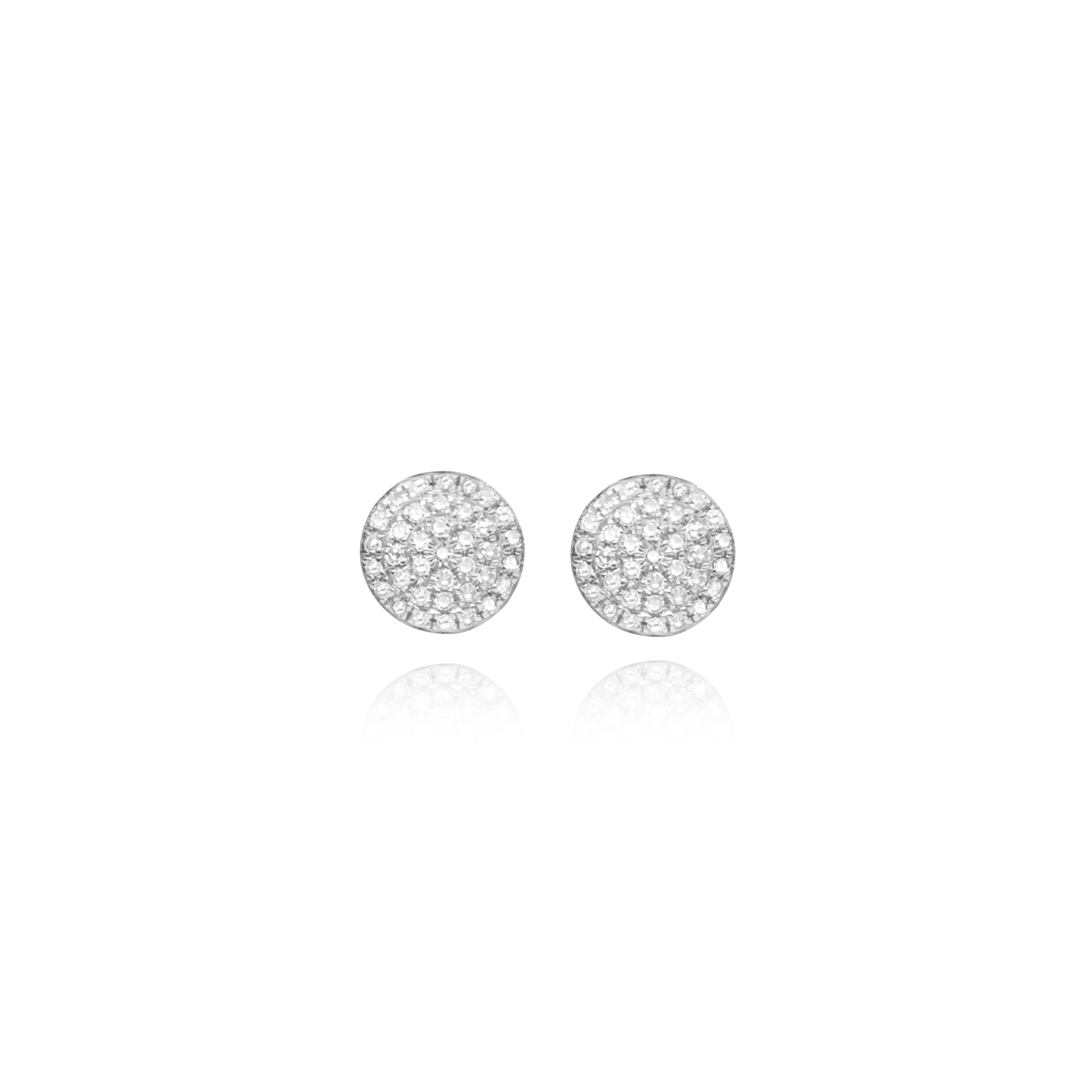 Diamond Round Earrings