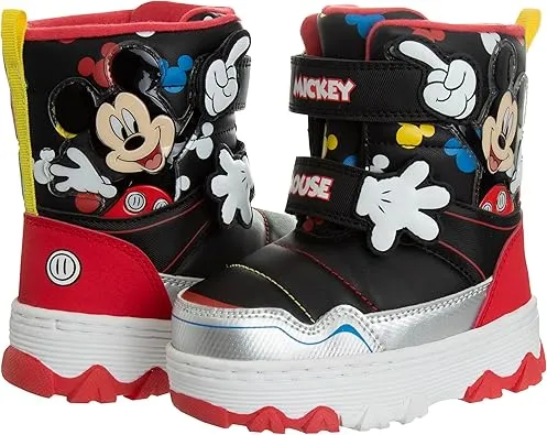Disney Mickey Mouse Snowboots - Kids Water Resistant Winter Boots (Toddler/Little Kid)