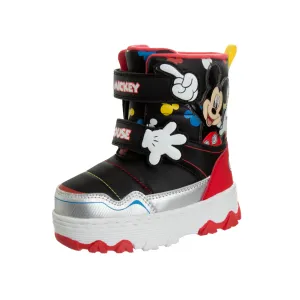 Disney Mickey Mouse Snowboots - Kids Water Resistant Winter Boots (Toddler/Little Kid)
