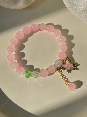 Dual Butterfly Bracelet- pink