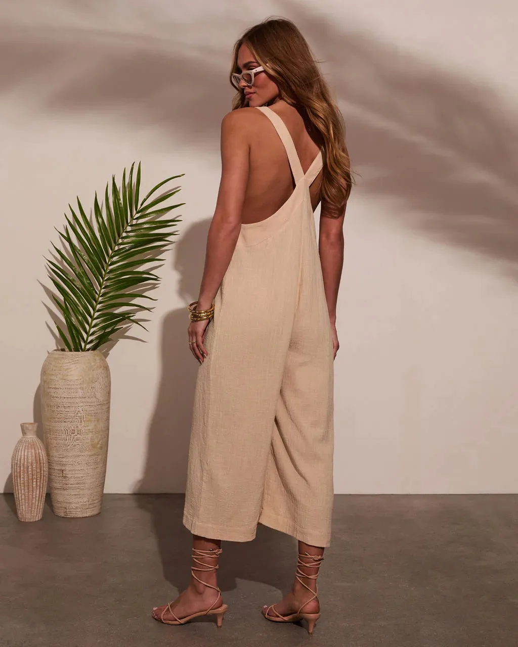 Dune Dreams Gauze Button Down Jumpsuit