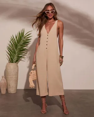 Dune Dreams Gauze Button Down Jumpsuit