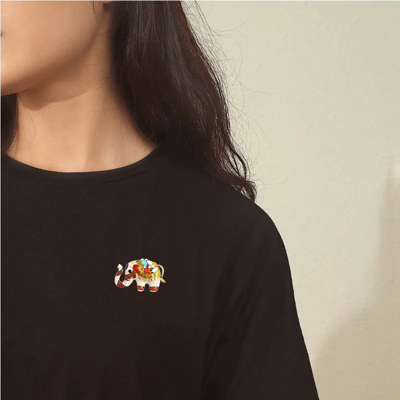 Elephant Rhinestone Brooch PA3552