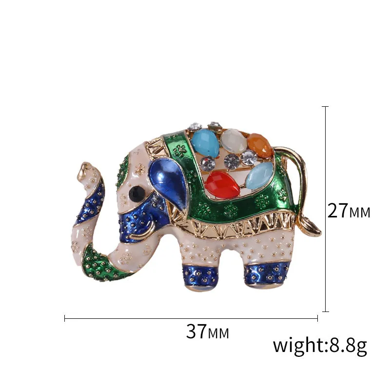 Elephant Rhinestone Brooch PA3552