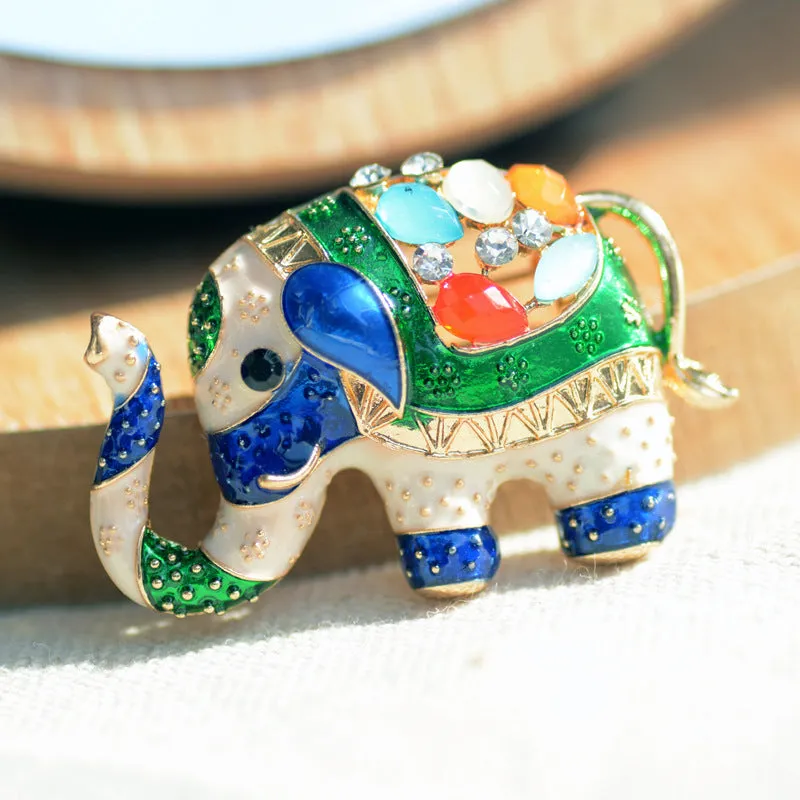 Elephant Rhinestone Brooch PA3552