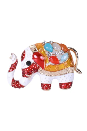 Elephant Rhinestone Brooch PA3552