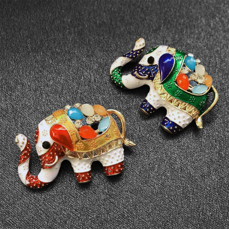 Elephant Rhinestone Brooch PA3552