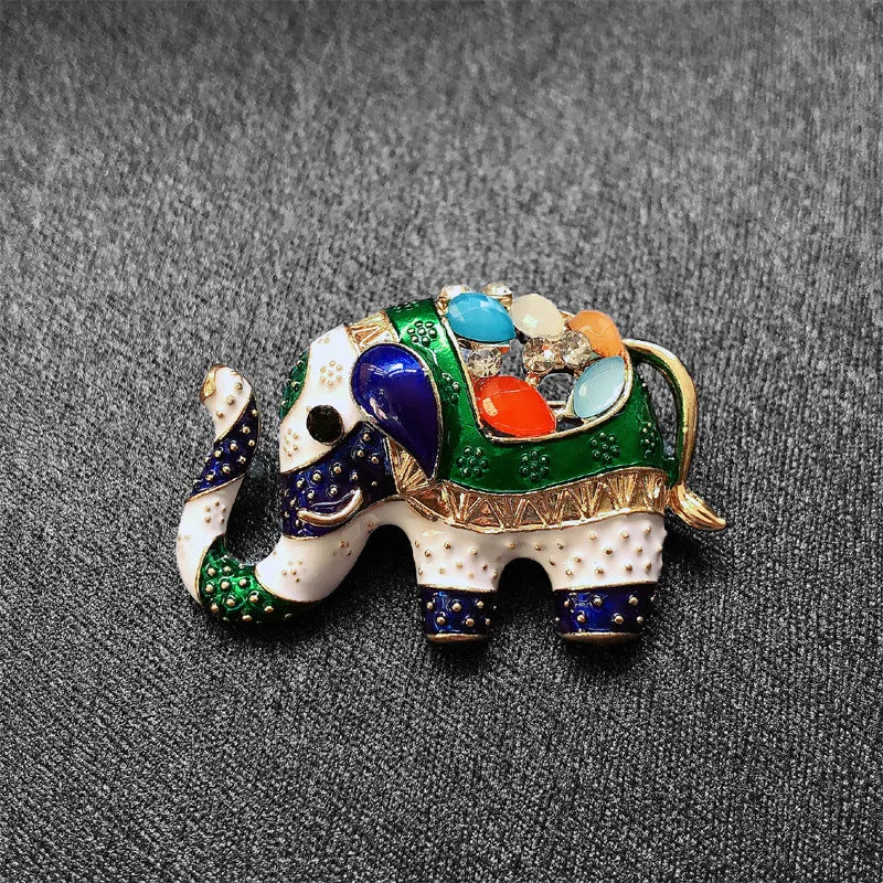 Elephant Rhinestone Brooch PA3552