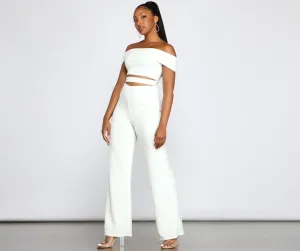 Elevated Style Off-The-Shoulder Jumpsuit
