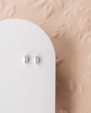 Embellished Baguette Stud
